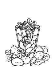 Salads Coloring Book 63064073 (12 Coloring Pages)