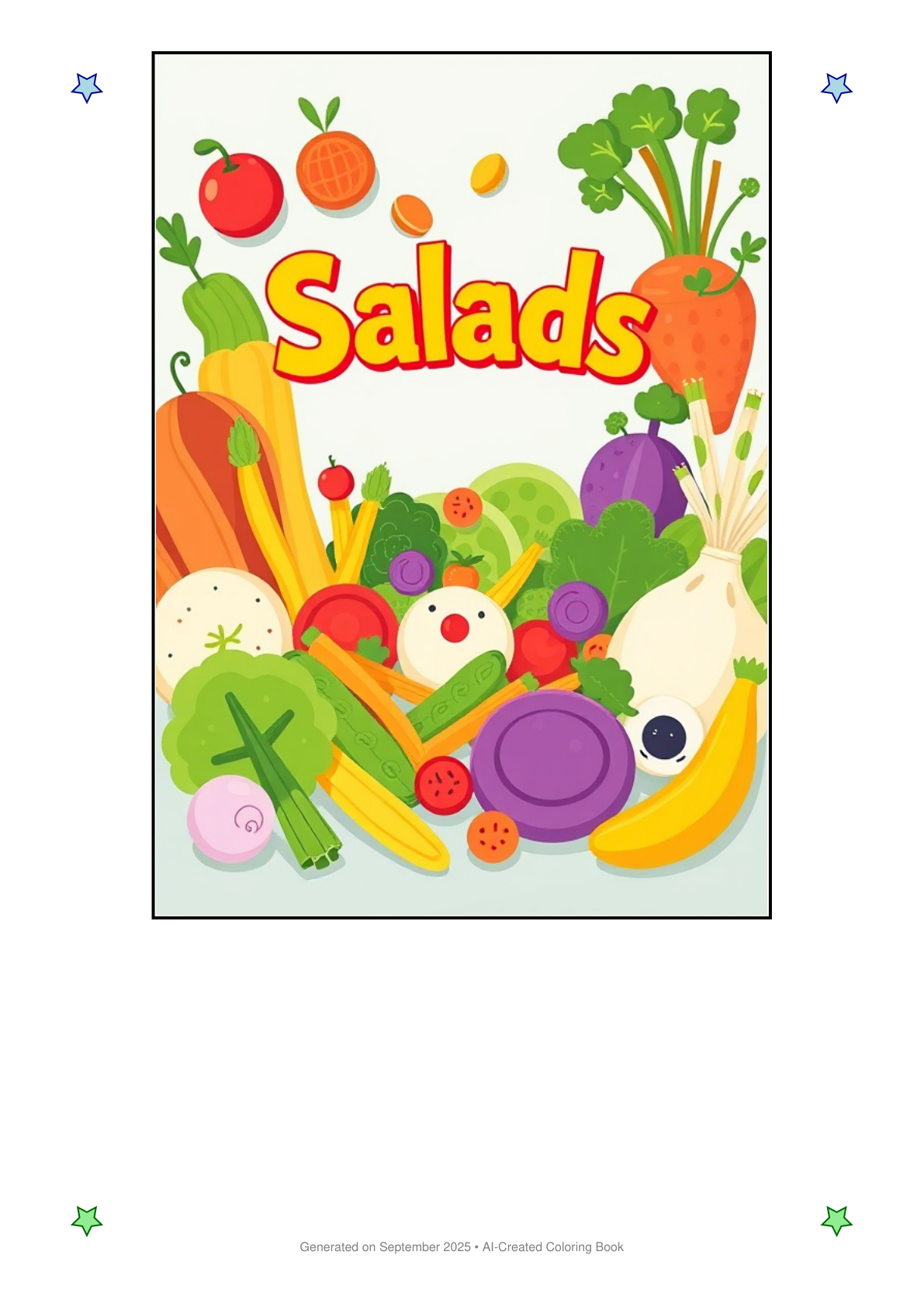 Salads Coloring Book D791FF43 (12 Coloring Pages)