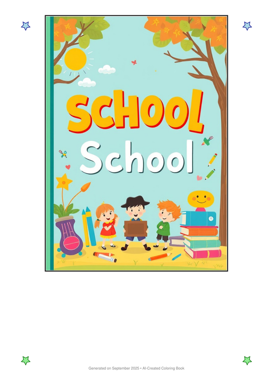 School Coloring Book 5FAF0A91 (12 Coloring Pages)