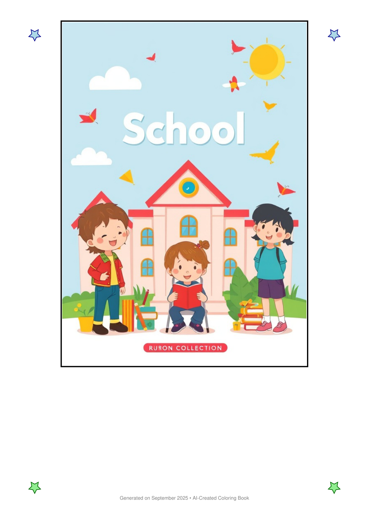 School Coloring Book AE903C4F (12 Coloring Pages)