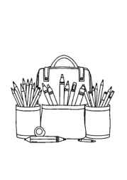 School Coloring Book AE903C4F (12 Coloring Pages)