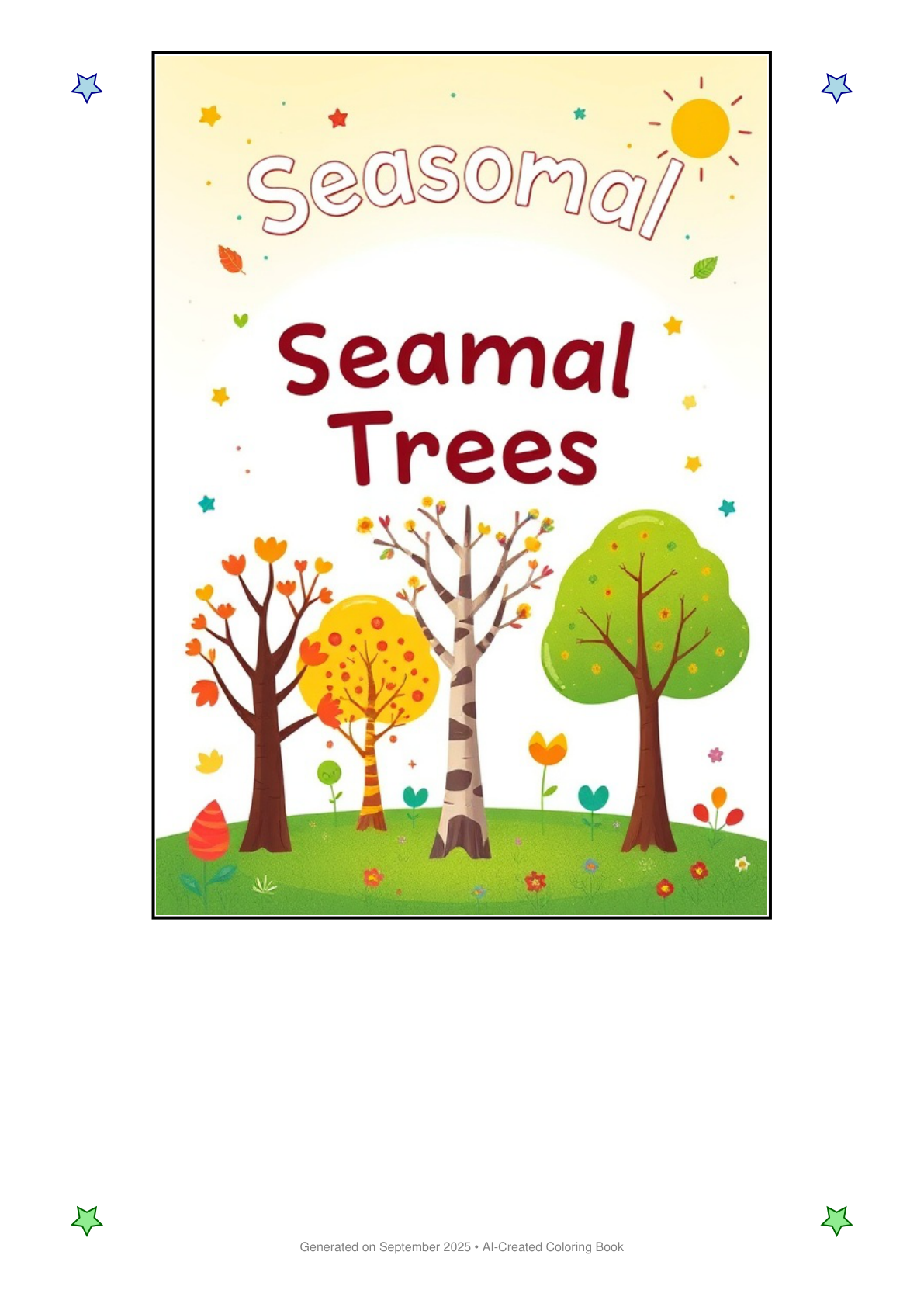 Seasonal Trees Coloring Book 929CED5F (12 Coloring Pages)