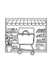 Shopping Coloring Book 9BE6EAD3 (12 Coloring Pages)