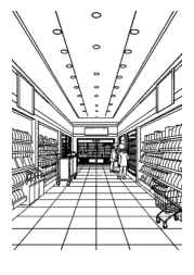 Shopping Coloring Book 9BE6EAD3 (12 Coloring Pages)