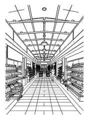 Shopping Coloring Book 9BE6EAD3 (12 Coloring Pages)