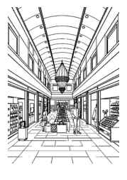 Shopping Coloring Book 9BE6EAD3 (12 Coloring Pages)