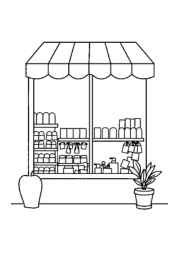 Shopping Coloring Book 9BE6EAD3 (12 Coloring Pages)
