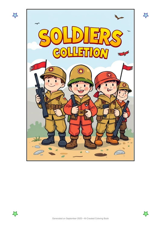 Soldiers Coloring Book 068722F7 (12 Coloring Pages)