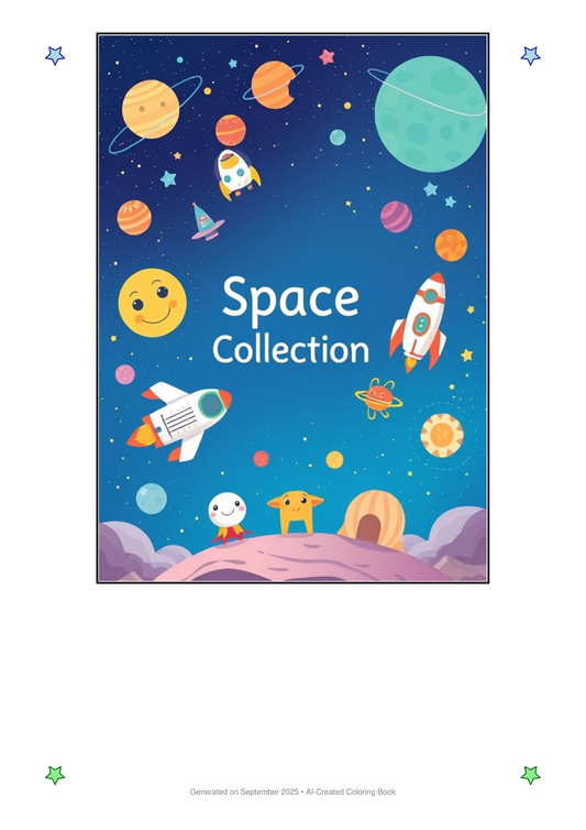 Space Coloring Book 2FC24A74 (12 Coloring Pages)