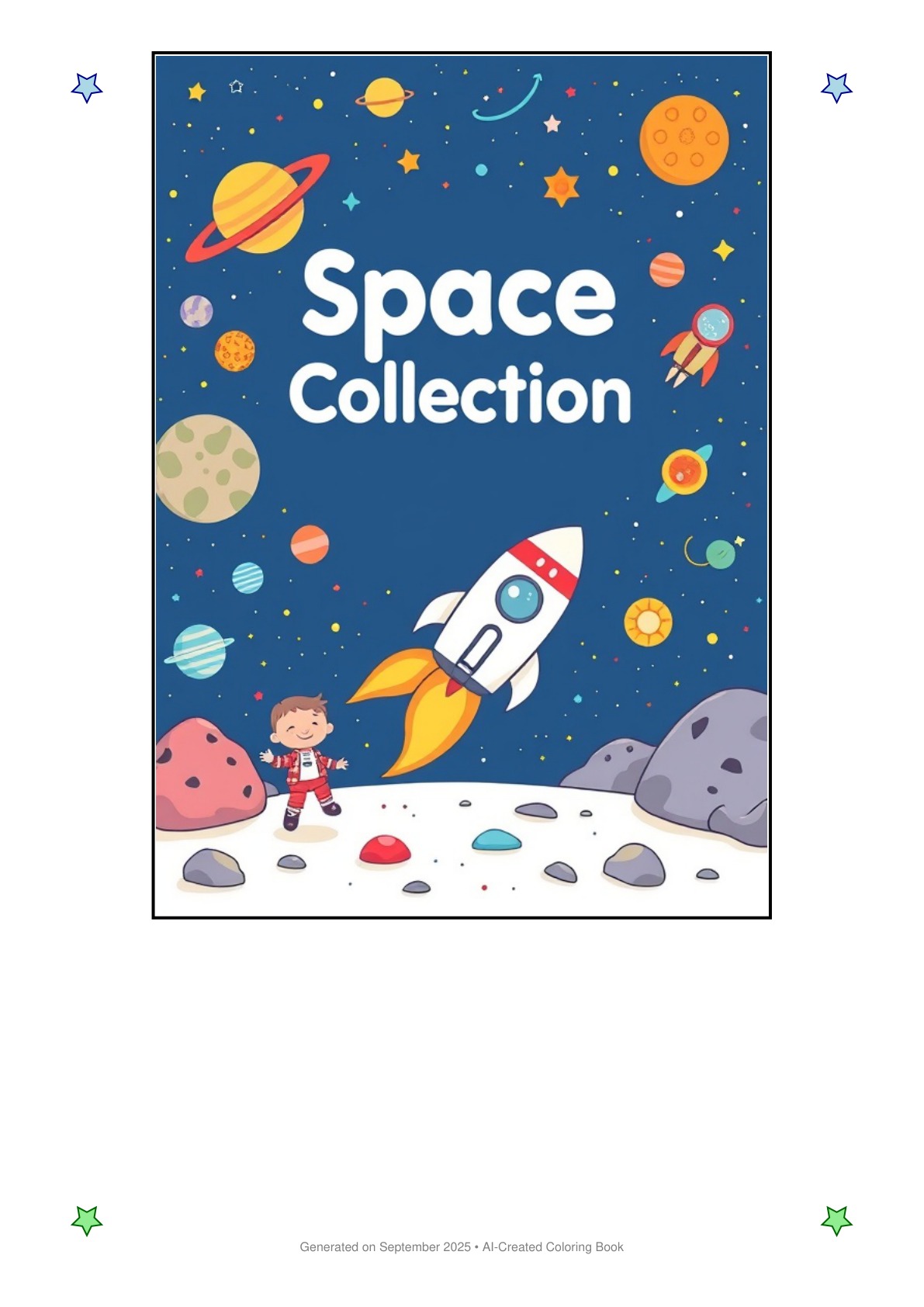 Space Coloring Book 4CE90CD7 (12 Coloring Pages)