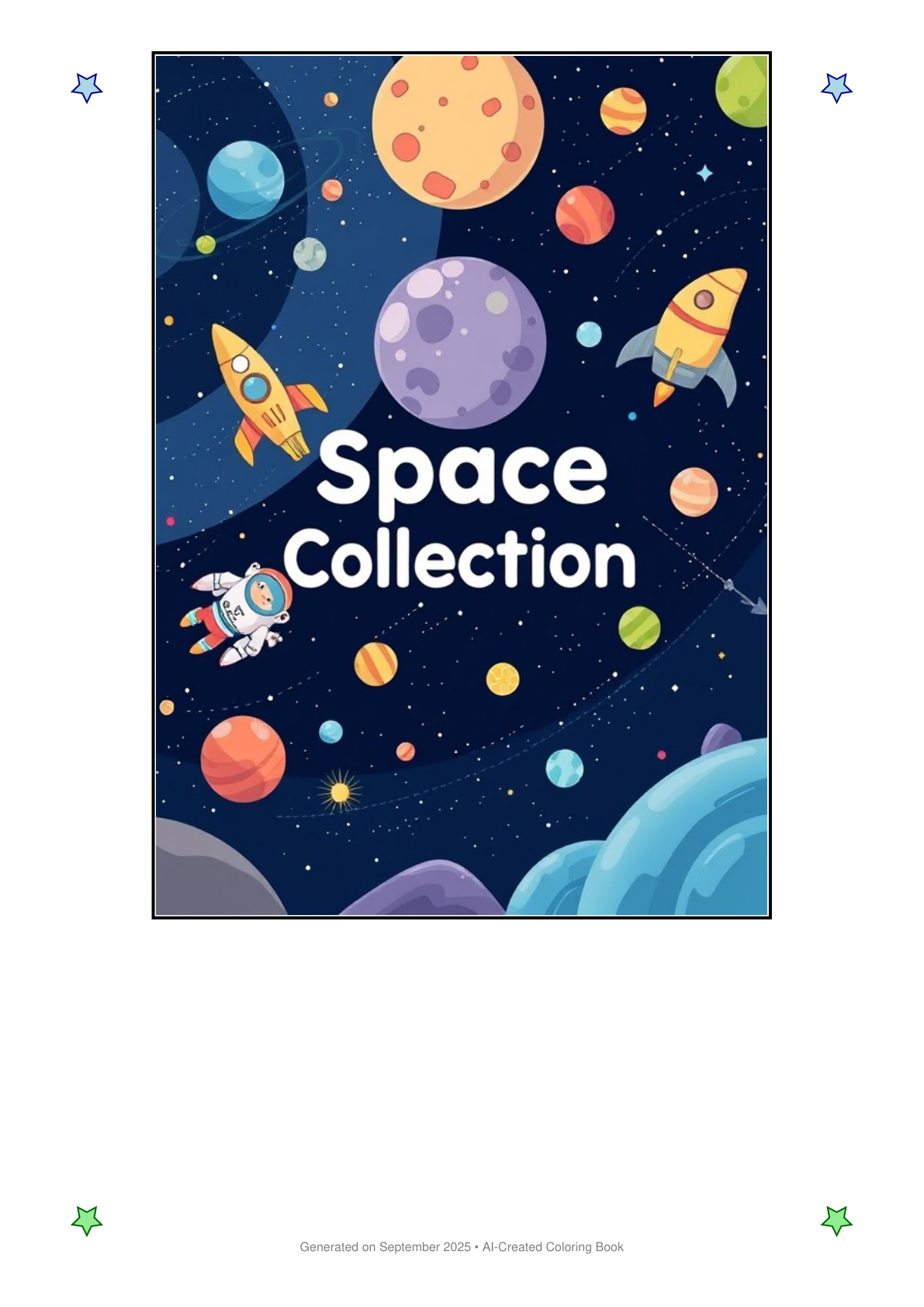 Space Coloring Book 5B101064 (12 Coloring Pages)