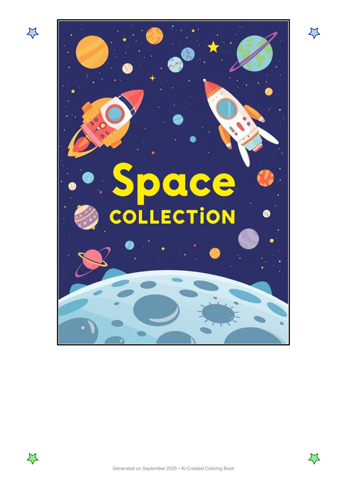 Space Coloring Book EF4E0349 (12 Coloring Pages)