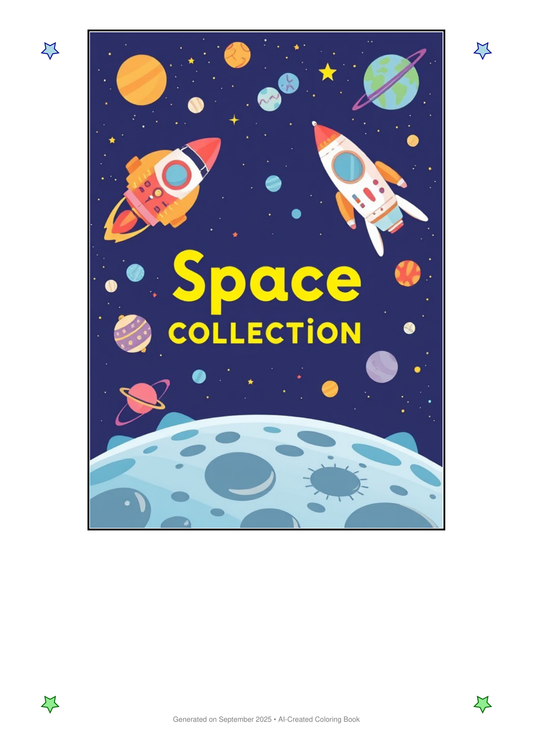 Space Coloring Book EF4E0349 (12 Coloring Pages)