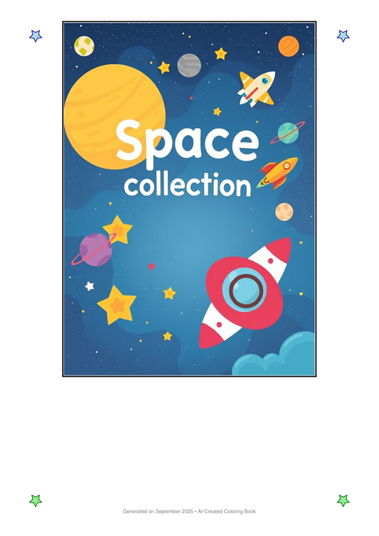 Space Coloring Book EF4EB809 (12 Coloring Pages)