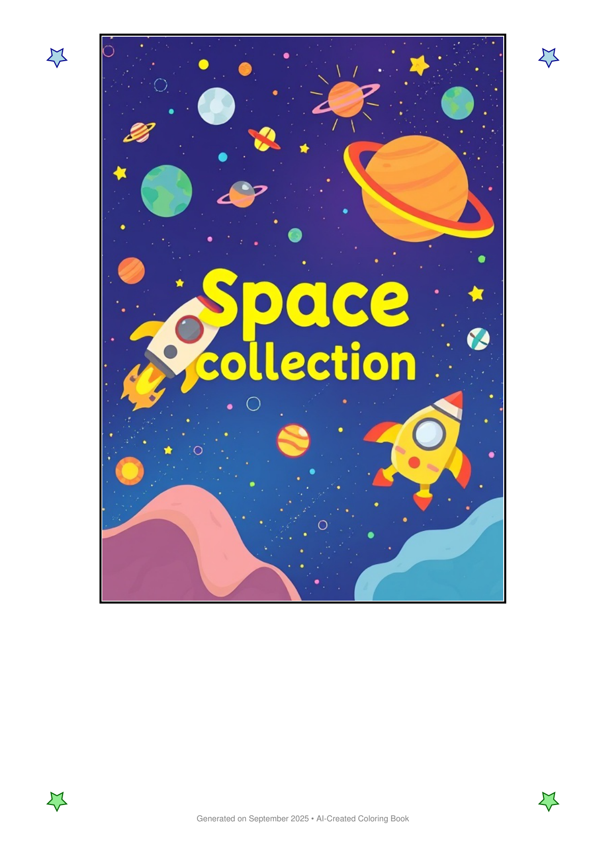 Space Coloring Book F1F896BB (12 Coloring Pages)