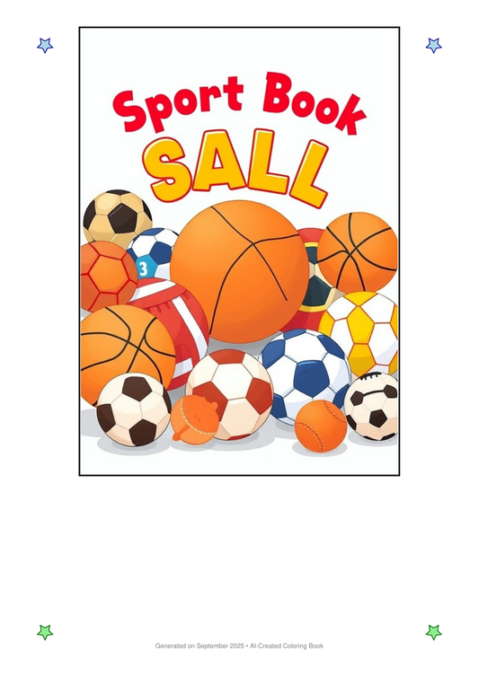 Sports Balls Coloring Book 087DB1CB (12 Coloring Pages)
