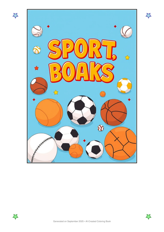 Sports Balls Coloring Book 087DB1CB (12 Coloring Pages)
