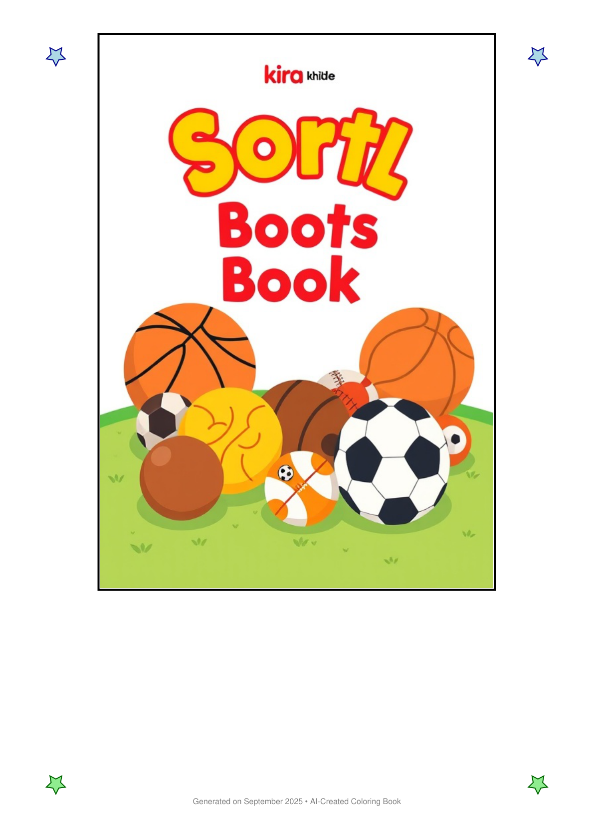 Sports Balls Coloring Book E03104F7 (12 Coloring Pages)