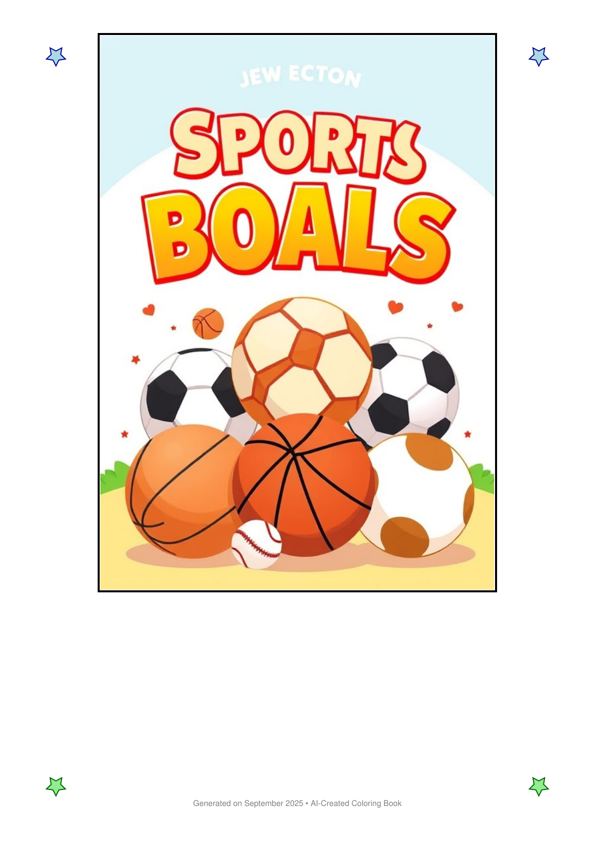 Sports Balls Coloring Book E62EE034 (12 Coloring Pages)