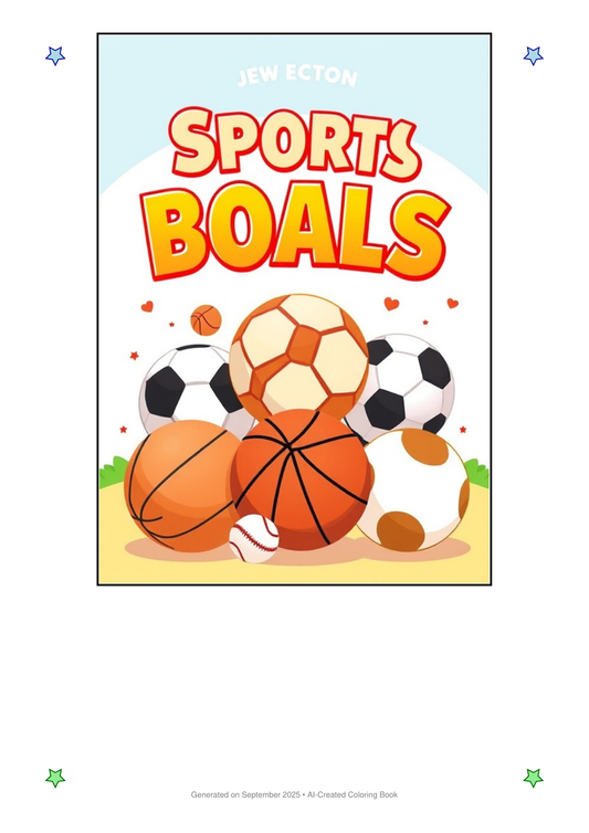 Sports Balls Coloring Book E62EE034 (12 Coloring Pages)