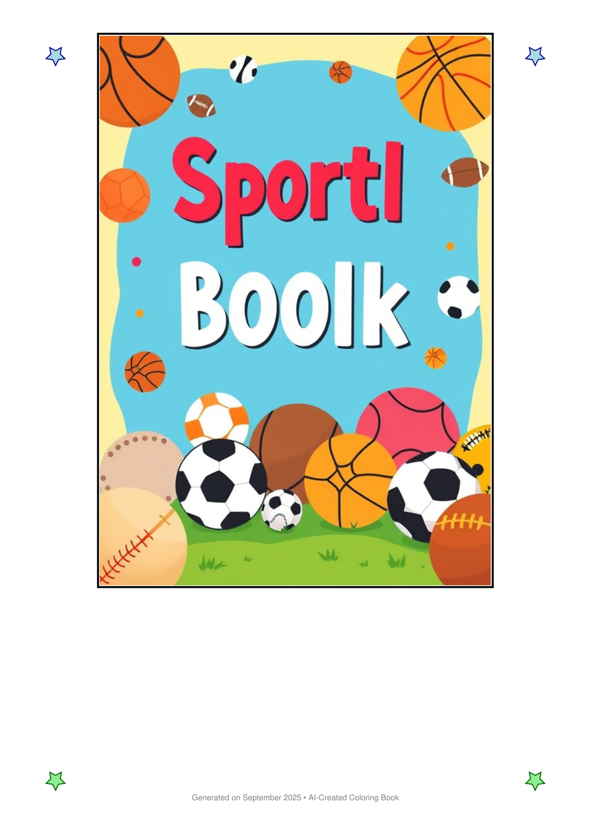 Sports Balls Coloring Book E7A699ED (12 Coloring Pages)