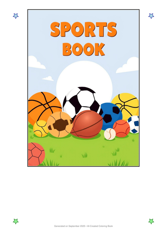 Sports Balls Coloring Book E84FF45A (12 Coloring Pages)