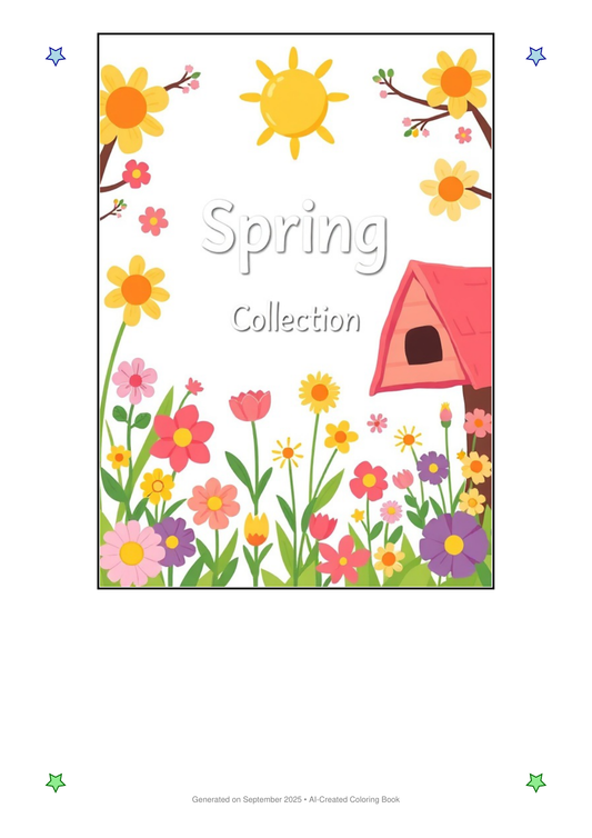 Spring Coloring Book B9C9951C (12 Coloring Pages)
