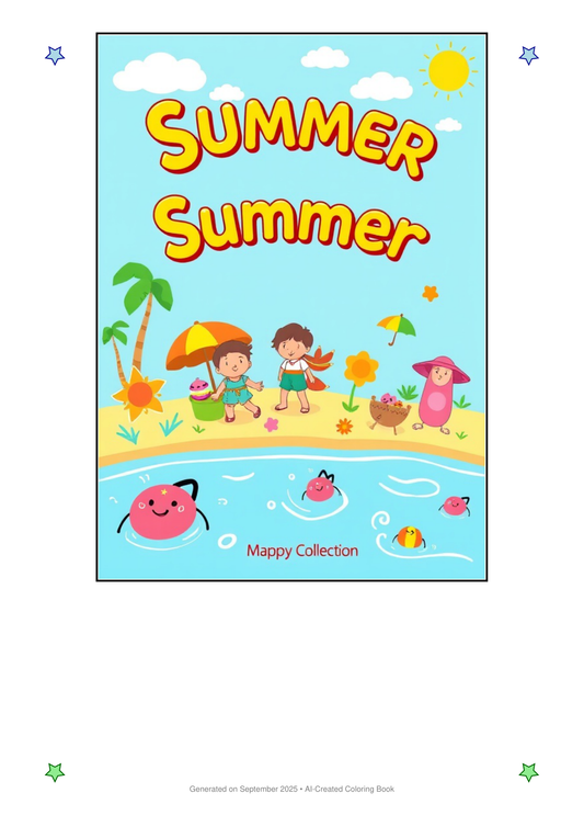 Summer Coloring Book 00E4508A (12 Coloring Pages)