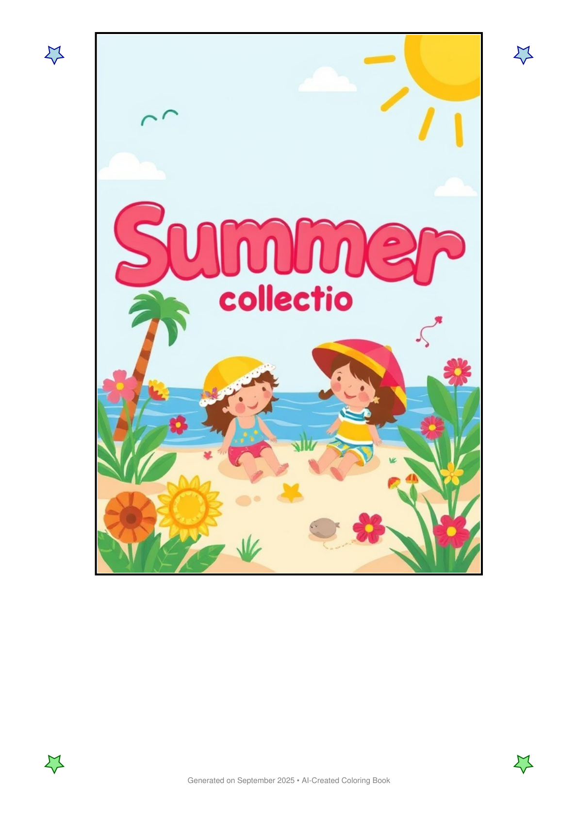Summer Coloring Book 94D8BDA8 (12 Coloring Pages)
