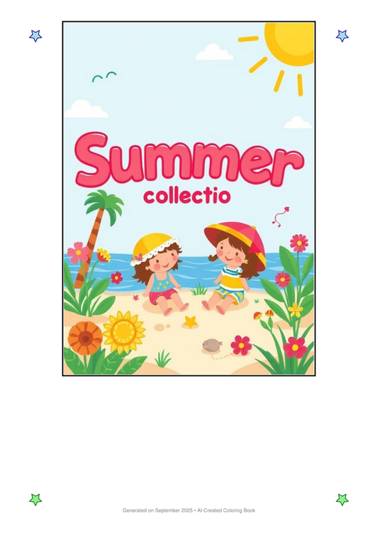 Summer Coloring Book 94D8BDA8 (12 Coloring Pages)