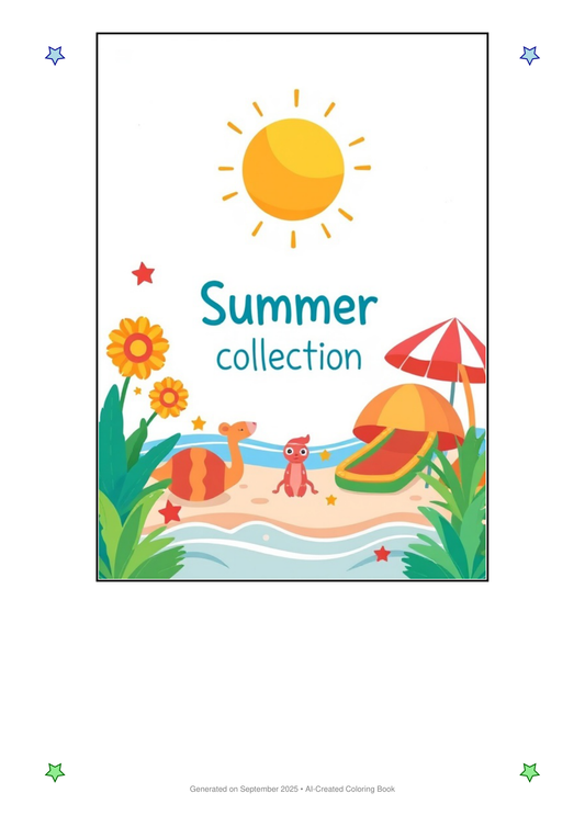 Summer Coloring Book B633AF09 (12 Coloring Pages)
