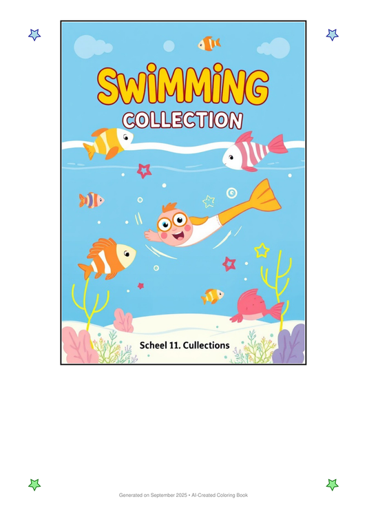 Swimming Coloring Book 47892F4D (12 Coloring Pages)