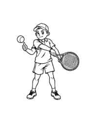 Tennis Coloring Book 0E2055FC (12 Coloring Pages)