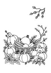 Thanksgiving Festival Coloring Book 12860A4A (12 Coloring Pages)