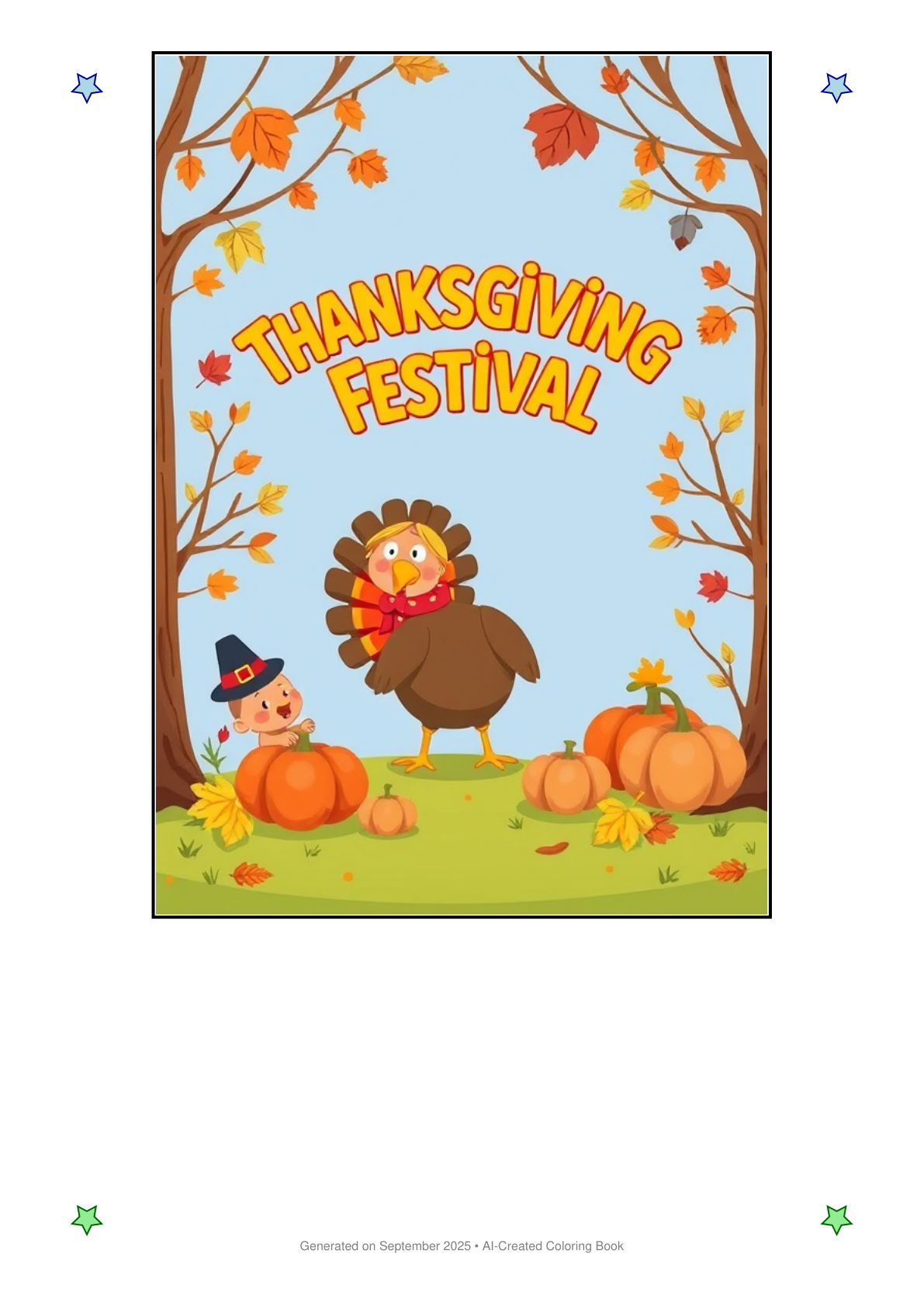 Thanksgiving Festival Coloring Book 16C6587B (12 Coloring Pages)