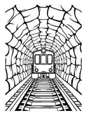 Trains Coloring Book 1FB73126 (12 Coloring Pages)
