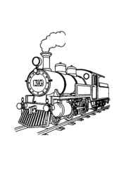 Trains Coloring Book 1FB73126 (12 Coloring Pages)