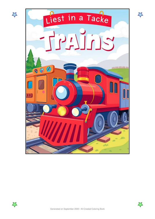 Trains Coloring Book 55F7B0EB (12 Coloring Pages)