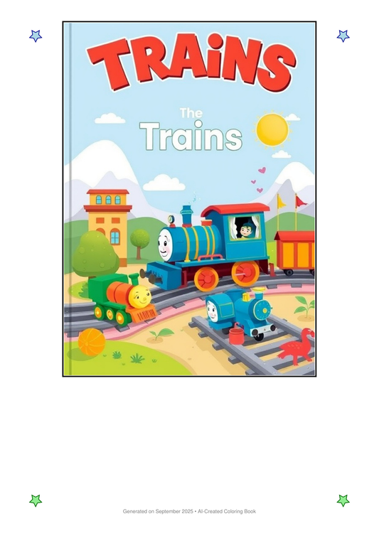 Trains Coloring Book E10319DA (12 Coloring Pages)