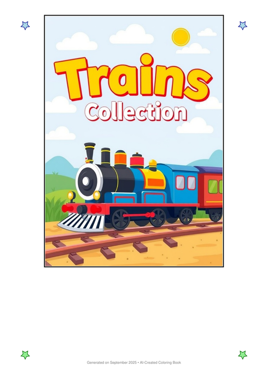 Trains Coloring Book E3C45FD2 (12 Coloring Pages)