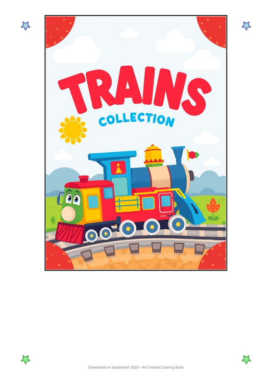 Trains Coloring Book E3C45FD2 (12 Coloring Pages)