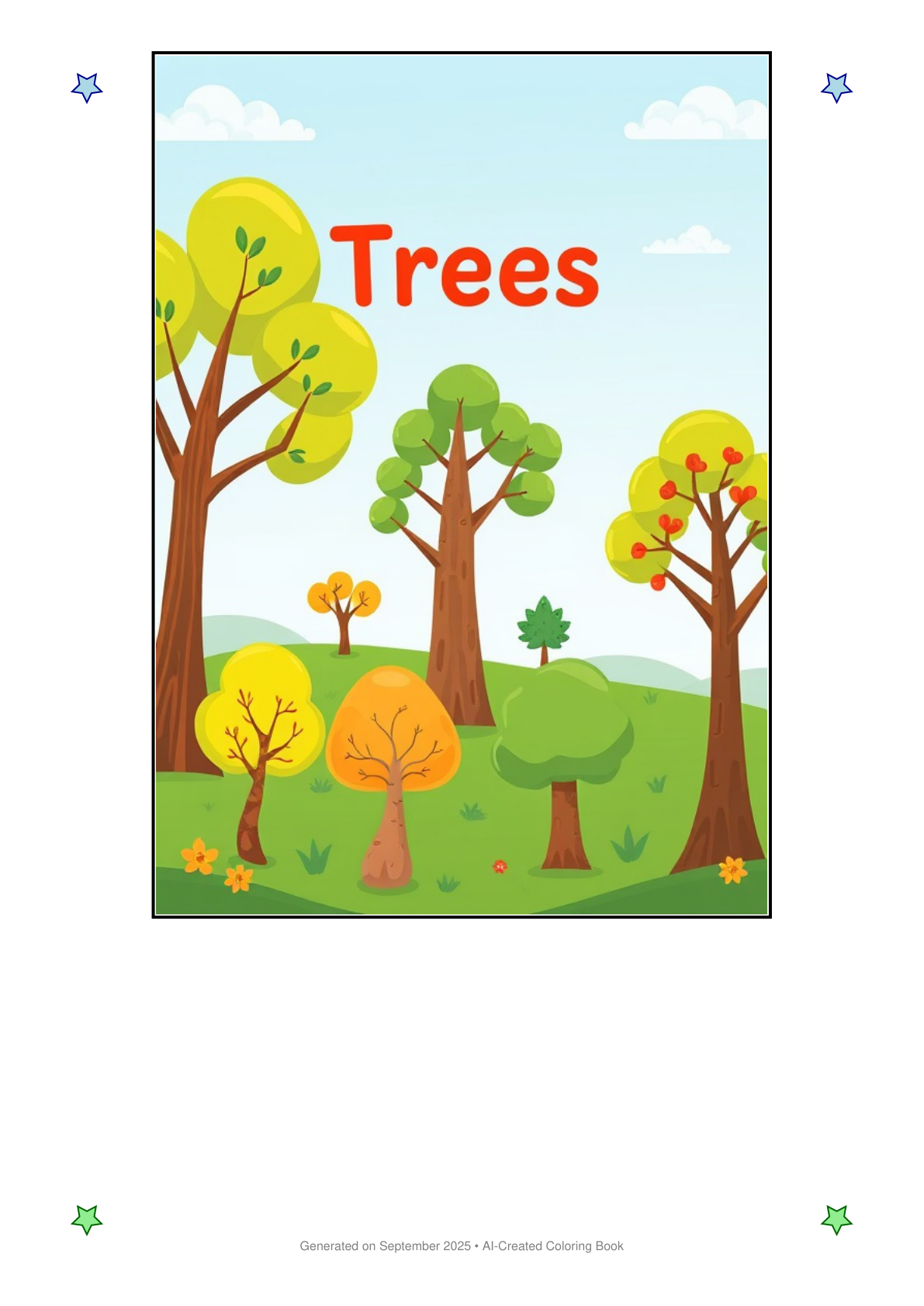Trees Coloring Book 142DEEE4 (12 Coloring Pages)
