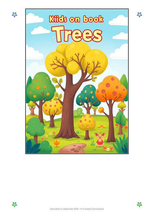 Trees Coloring Book 576BD964 (12 Coloring Pages)