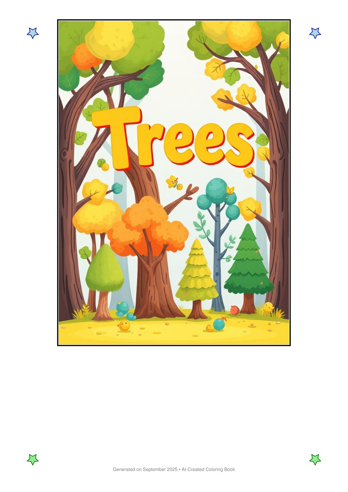 Trees Coloring Book 93C20166 (12 Coloring Pages)