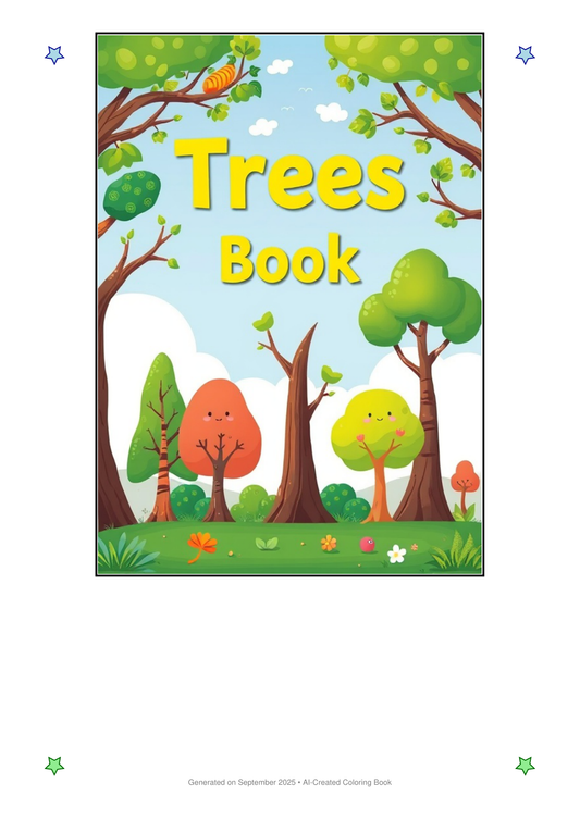 Trees Coloring Book CB6CEAEE (12 Coloring Pages)