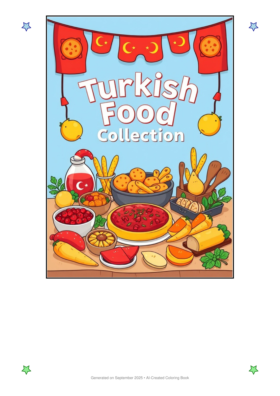 Turkish Food Coloring Book 36476061 (12 Coloring Pages)