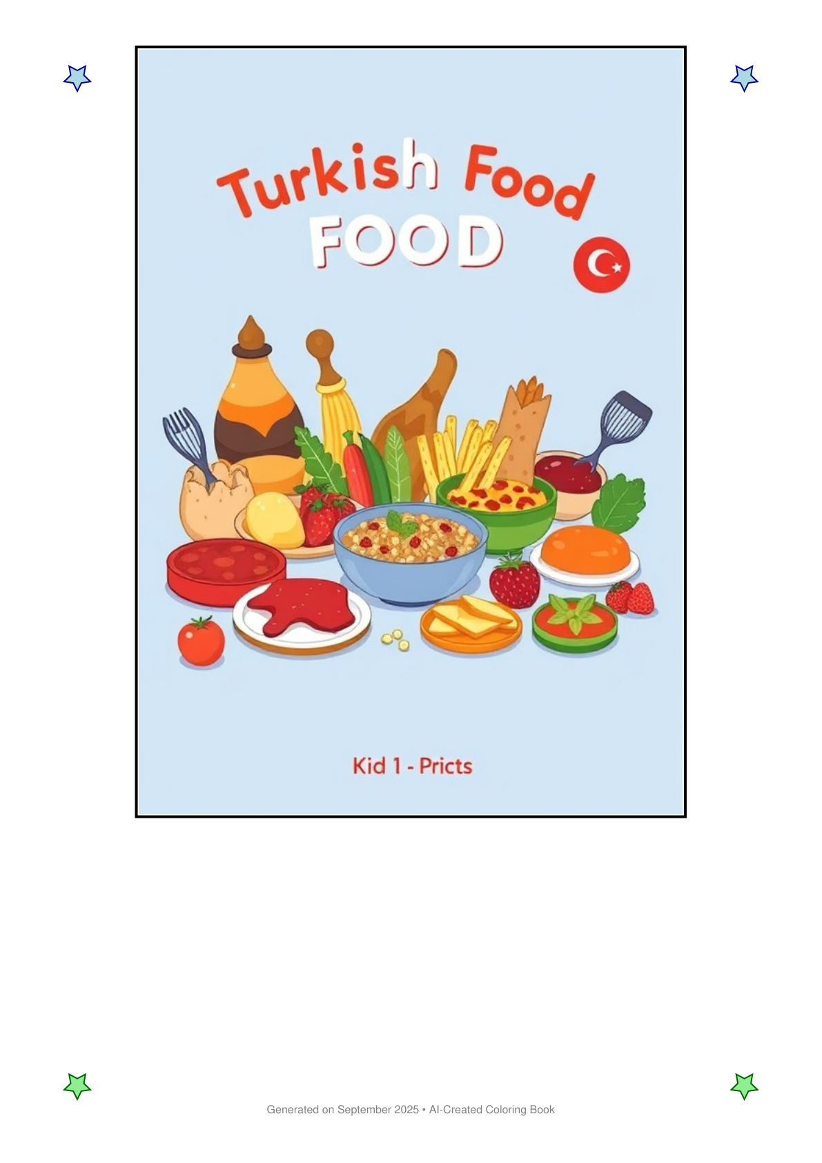 Turkish Food Coloring Book 7A2F8C7C (12 Coloring Pages)