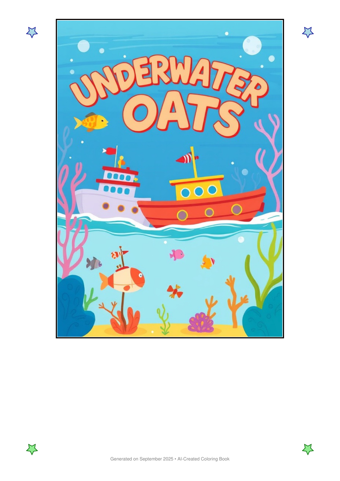 Underwater Boats Coloring Book 1FF2479C (12 Coloring Pages)
