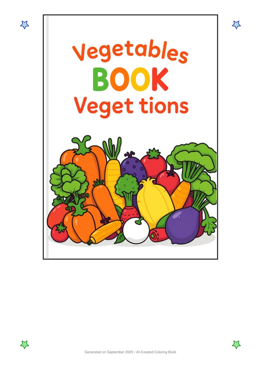 Vegetables Coloring Book 492EF2DB (12 Coloring Pages)