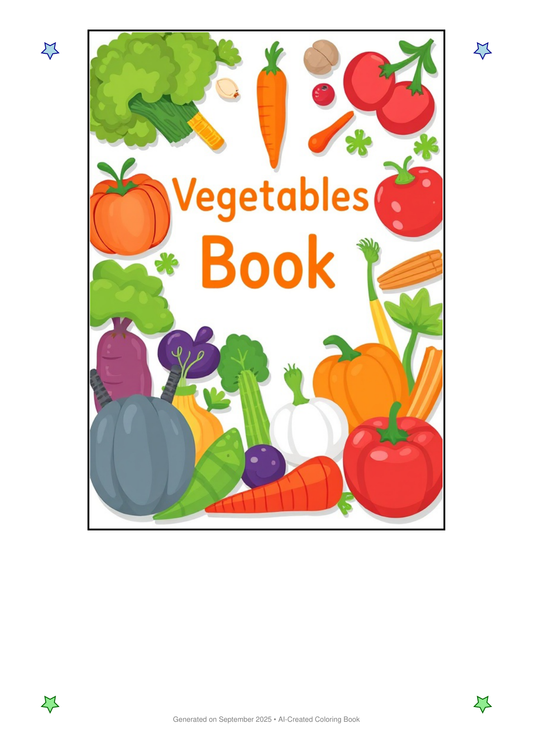 Vegetables Coloring Book A86FEADD (12 Coloring Pages)